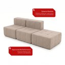 Ver imagem 4 de Sofá Modular 3 Lugares com Apoio de Pés Kappesberg Boucle Capuccino