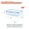 POTE 1600 ML HERMÉTICO DE PLÁSTICO TRANSPARENTE RETANGULAR - OIKOS - 2