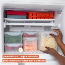 POTE 1600 ML HERMÉTICO DE PLÁSTICO TRANSPARENTE RETANGULAR - OIKOS - 5