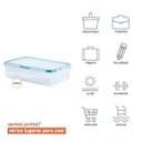 Ver imagem 4 de POTE 1600 ML HERMÉTICO DE PLÁSTICO TRANSPARENTE RETANGULAR - OIKOS