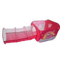 Piscina 2 Em 1 Basquete Túnel Unicórnio com 40 Bolinhas - 1