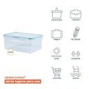 Ver imagem 5 de POTE 2300 ML HERMÉTICO DE PLÁSTICO TRANSPARENTE RETANGULAR - OIKOS