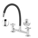 Ver imagem 2 de Torneira Misturador Gourmet Flexível Preto Cozinha Mesa 1/4v