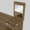 Ver imagem 6 de Comoda Casal 5 Gavetas com Sapateira Cabeiro e Porta Objetos 100%MDF Sarah Teka Fenix