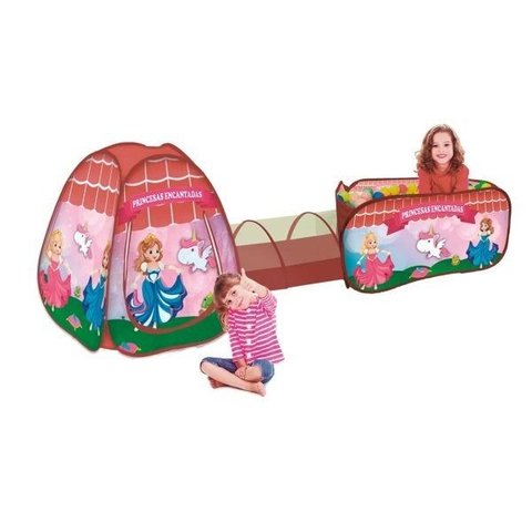 Toca Barraca Túnel 3 em 1 Infantil Princesas Encantadas