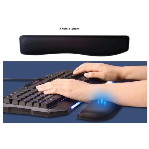 Apoio Para Teclado (key Pad) - Preto Liso Com Apoio De Pulso (sem teclado)