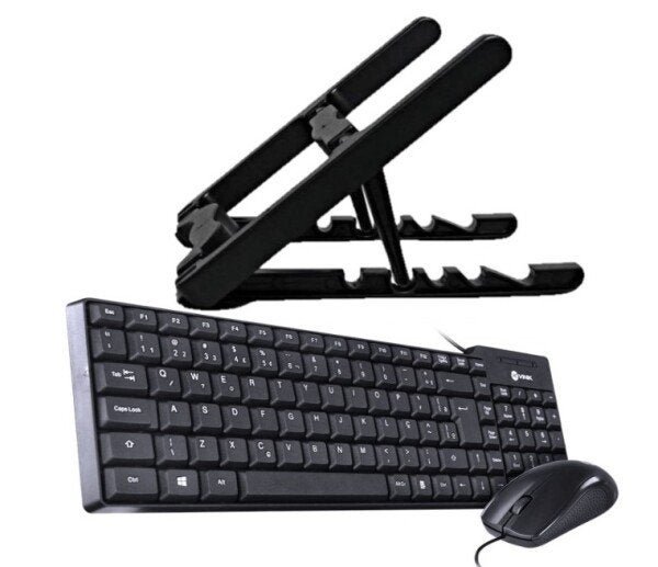 KIT Vinik 1 - Teclado e Mouse Vinik com Fio e Suporte Para Notebook St35