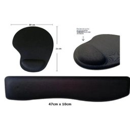 Kit Ergonômico 2 - Suporte P/Notebook, Apoio de Teclado, Mousepad Preto(Sem Mouse) e Apoio P/Pés - 4
