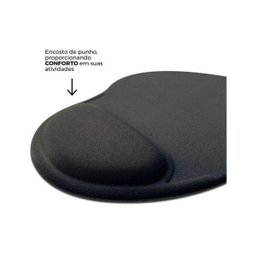 Mouse Pad Apoio De Pulso - Preto Liso (SEM MOUSE) - 2