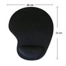 Mouse Pad Apoio De Pulso - Preto Liso (SEM MOUSE) - 3