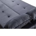 Ver imagem 3 de Sofá-Cama Casal 3 Lugares Retrátil em Veludo Macio Espuma D26 Certificada Inmetro para Sala de Estar