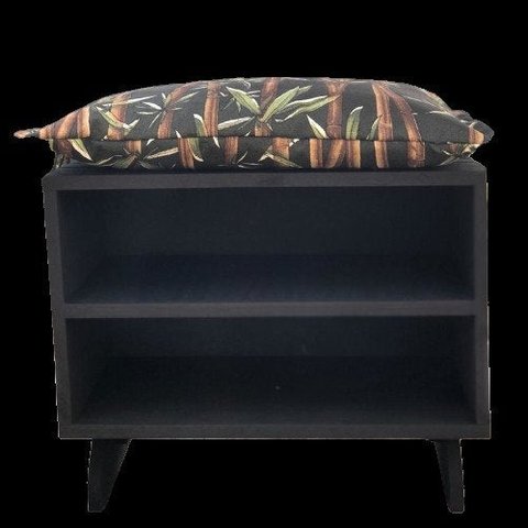 Puff Sapateira Black bambu