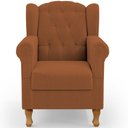 Ver imagem 3 de Poltrona Decorativa para Sala de Estar Yara P02 Bouclê Terracota - Lyam Decor