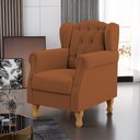 Ver imagem 2 de Poltrona Decorativa para Sala de Estar Yara P02 Bouclê Terracota - Lyam Decor
