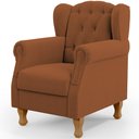 Ver imagem 1 de Poltrona Decorativa para Sala de Estar Yara P02 Bouclê Terracota - Lyam Decor