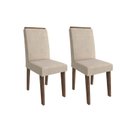 Ver imagem 1 de Kit 2 Cadeiras Sala Jantar Milena 2 Un Marrocos/Suede Bege - Cimol