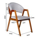 Ver imagem 3 de Kit 4 Cadeiras Luiza Sala de Jantar com Braço Madeira Maciça Movellu Home