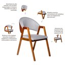 Ver imagem 4 de Kit 4 Cadeiras Luiza Sala de Jantar com Braço Madeira Maciça Movellu Home