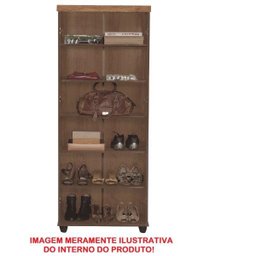 Multiuso / Organizador com Chave 2 Portas com Prateleiras Internas Cor Canelato Trinobel - 3