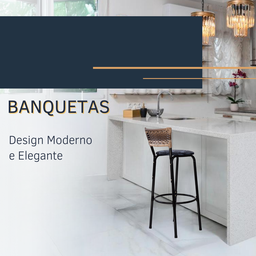 Banco para Bancada Banqueta Alta Cappuccino Balcão Cozinha Bistrô Área Gourmet Churrasqueira - 3