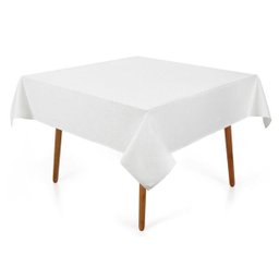 Toalha de Mesa Quadrada 8 Lugares Sempre Limpa Herbare Branca Karsten - 1