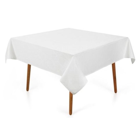 Toalha de Mesa Quadrada 8 Lugares Sempre Limpa Herbare Branca Karsten