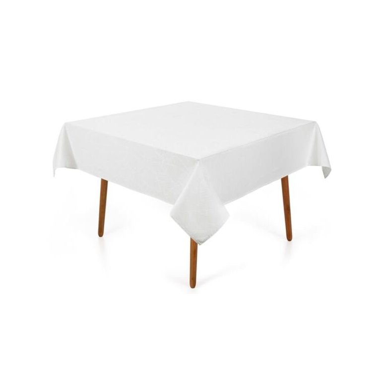 Toalha de Mesa Quadrada 8 Lugares Sempre Limpa Herbare Branca Karsten