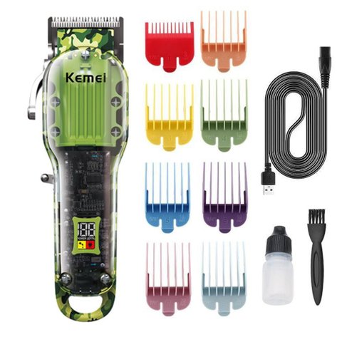 Maquina de Cortar Cabelo Camuflada Kemei 1926