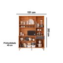 Ver imagem 2 de Kit de Cozinha Compacta Mila 6 Portas 1 Gaveta e 4 Nichos Cinamomo/off White - Mgm