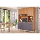 Ver imagem 6 de Kit de Cozinha Compacta Mila 6 Portas 1 Gaveta e 4 Nichos Cinamomo/off White - Mgm