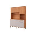 Ver imagem 1 de Kit de Cozinha Compacta Mila 6 Portas 1 Gaveta e 4 Nichos Cinamomo/off White - Mgm