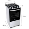 Fogão Brastemp 4 Bocas Inox 2 Prateleiras Branco Bivolt - 2