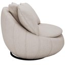 Ver imagem 4 de Poltrona Para Sala De Estar Decorativa Giratória Kira M03 Linho Cru - Lyam Decor