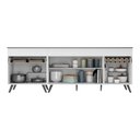 Ver imagem 6 de Kit com 2 Balcões de Cozinha 150cm e 70cm Veneza Multimóveis V2073 Branco/preto
