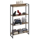 Ver imagem 1 de Estante Livreiro Dynamica Industrial 80cm 4 Prateleiras C08 Carvalho - Mpozenato
