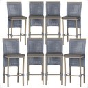 Ver imagem 1 de 8 Banqueta em Alumínio Roma Fendi Corda Náutica Tecido 11