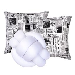 Kit 2 Almofadas Decorativas cheias mais Almofada Nó Branco - 1