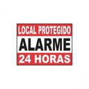 Ver imagem 1 de Placa de Aluminio Protegido Alarme 13x18