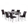 Conjunto Sala de Jantar Mesa Tampo de Vidro 6 Cadeiras Styllus Móveis Muller - 1