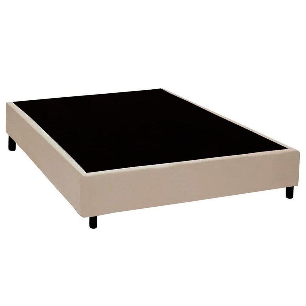 CAMA BOX UNIVERSAL COM BAU BIPARTIDO CORINO PRETO + COLCHÃO