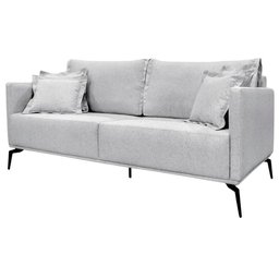 Sofa Liv 3 Lugares 200cm Pes Aço Linho 233 Grigio Ezz Grigio - 1