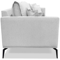 Sofa Liv 3 Lugares 200cm Pes Aço Linho 233 Grigio Ezz Grigio - 2
