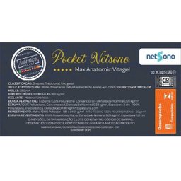 Colchão Solteirão Netsono Solteiro King Na Caixa Vitagel Pocket® Double Face 100x200x25cm - 4