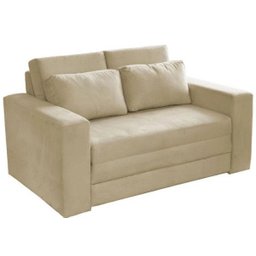 Sofá Cama Castor Salerno Max Casal Suede Bege - 1