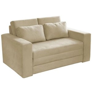 Sofá Cama Castor Salerno Max Casal Suede Bege
