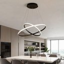 Ver imagem 2 de Pendente 2 Anéis Inverse Preto 60cm Led 48w Bivolt Paris Luz