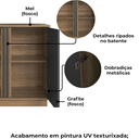 Ver imagem 7 de Mesa e Balcao para Escritorio Office Cm8000 Mel Grafite Faem