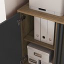 Ver mais imagens de Mesa e Balcao para Escritorio Office Cm8000 Mel Grafite Faem