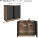 Ver imagem 4 de Mesa e Balcao para Escritorio Office Cm8000 Mel Grafite Faem