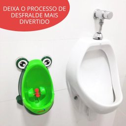 Mictório Infantil Sapinho Portátil Penico Sapo Menino com 2 Ventosas Verde Importway Bw-182 Vd - 6